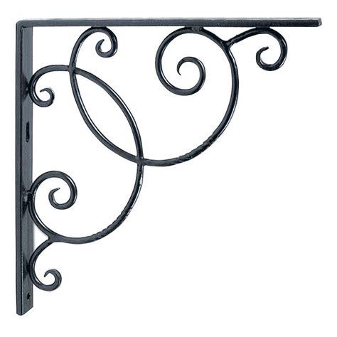 scrolled metal shelf brackets|Achla Designs Wrought Iron Decorative Scroll Shelf Brackets, Pair.